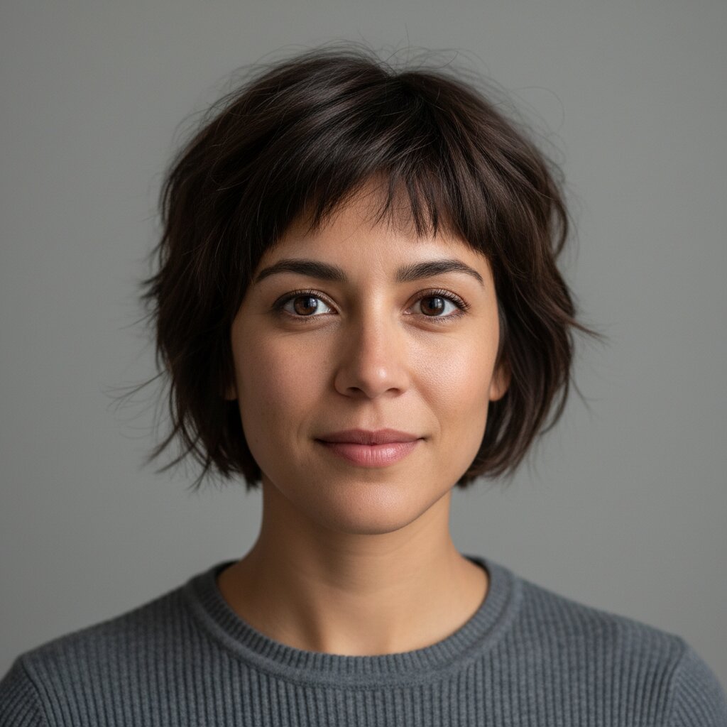 Trendy choppy bob kapsel