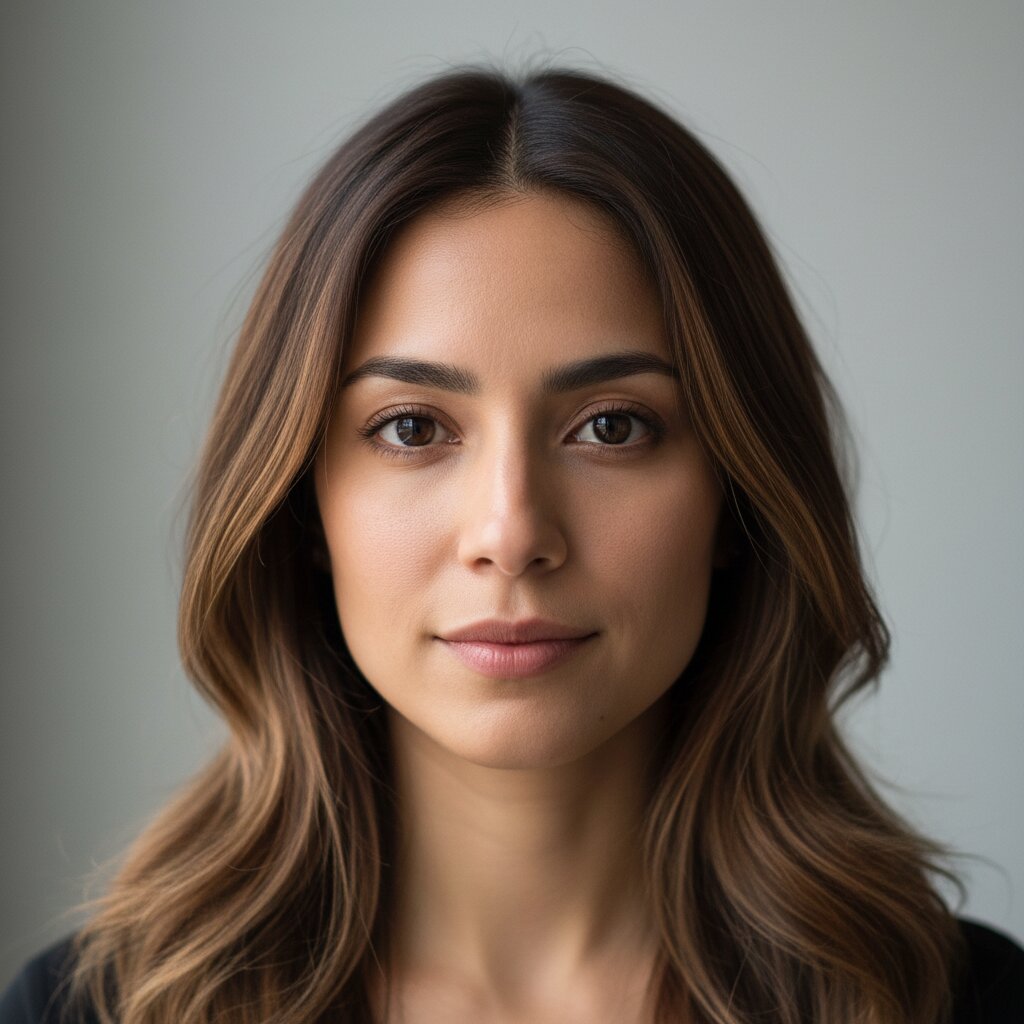 Vrouw die van te licht blond haar naar warm donkerder haar gaat via reverse balayage
