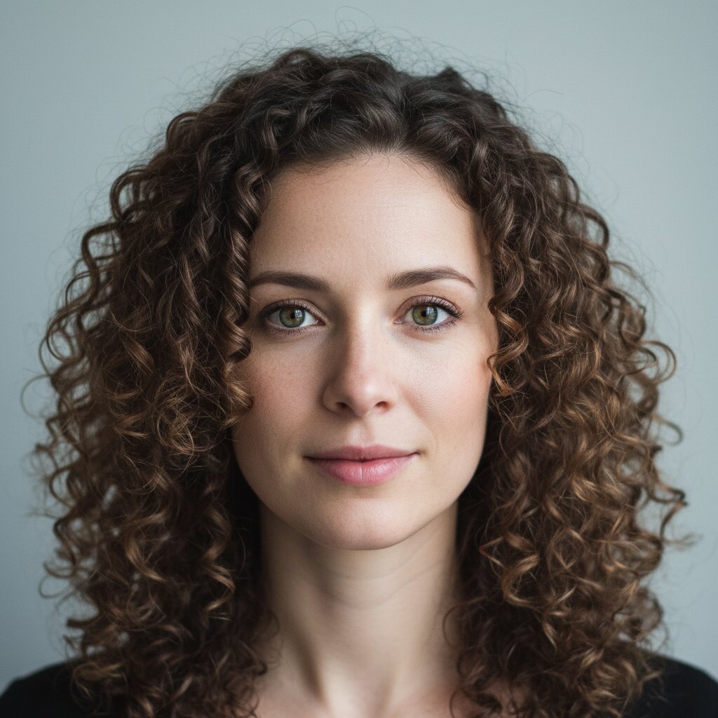 Vrouw wast haar krullen sulfaatvrij - stap 1 reinigen