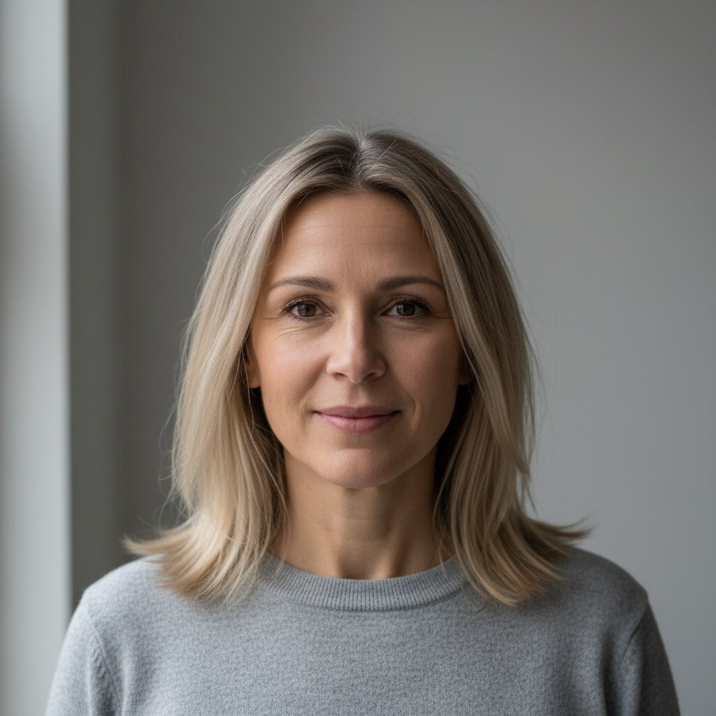 Vrouw met trendy color melting look 2026 - meerdimensionale kleurovergang