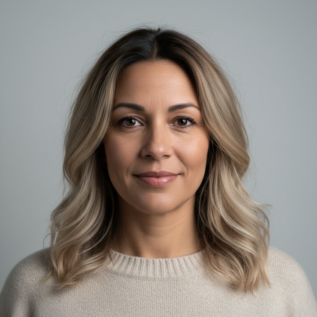 Vrouw met shadow root haar dat ook na twee maanden er nog steeds intentioneel en verzorgd uitziet
