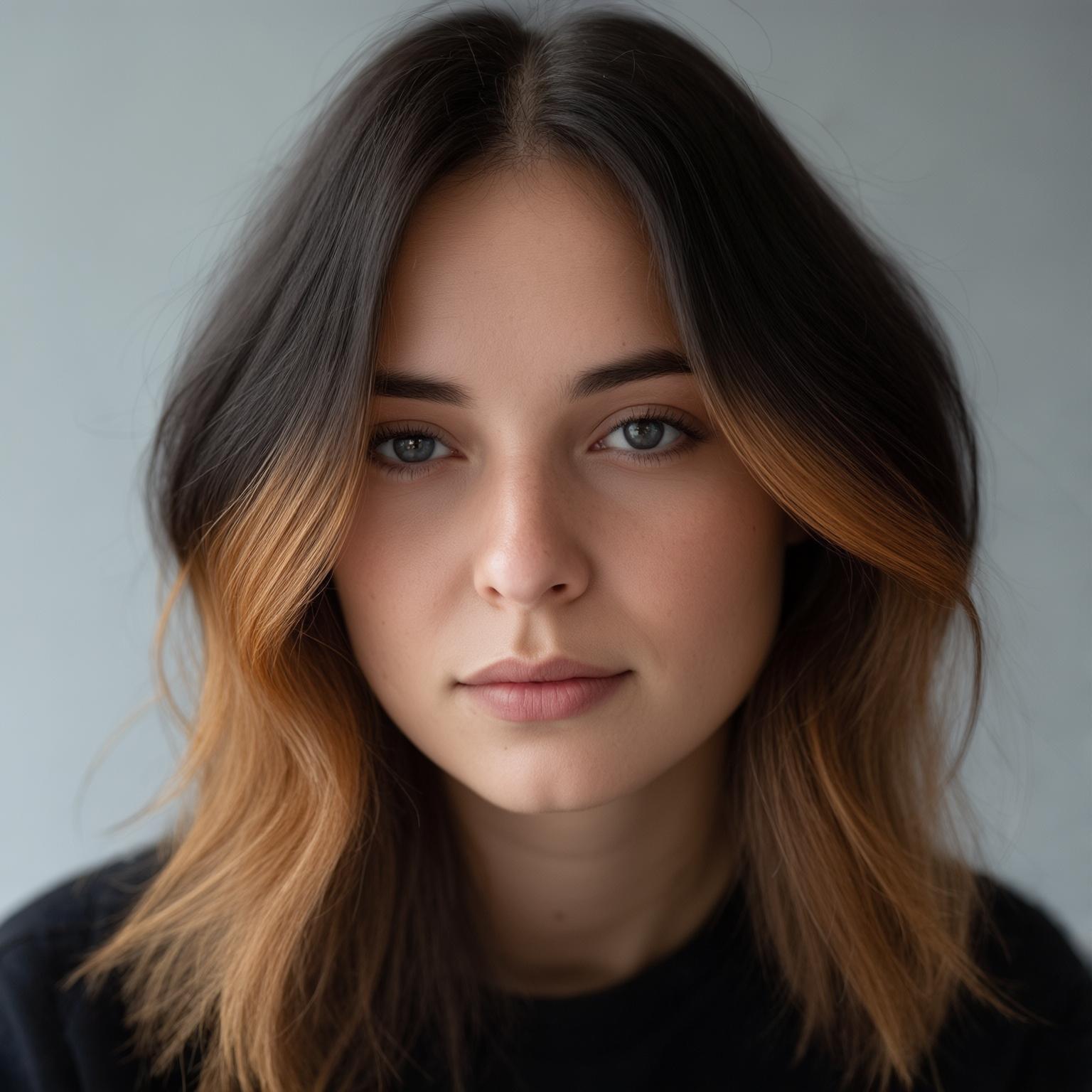 Face-framing balayage highlights
