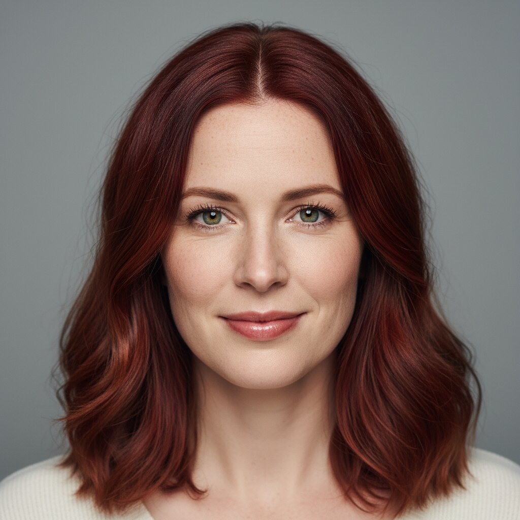 Mahogany donker rood haarkleur