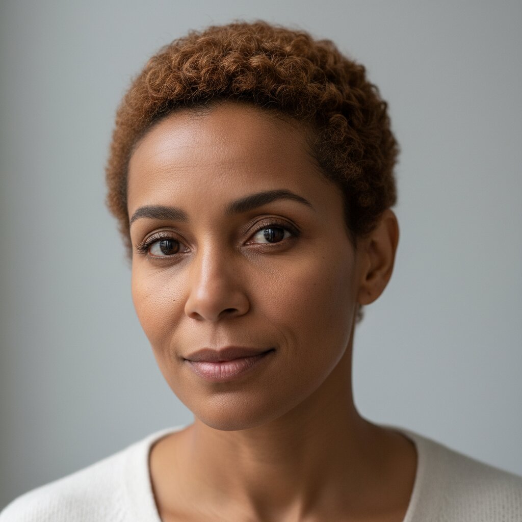 Pixie kapsel voor krullend haar
