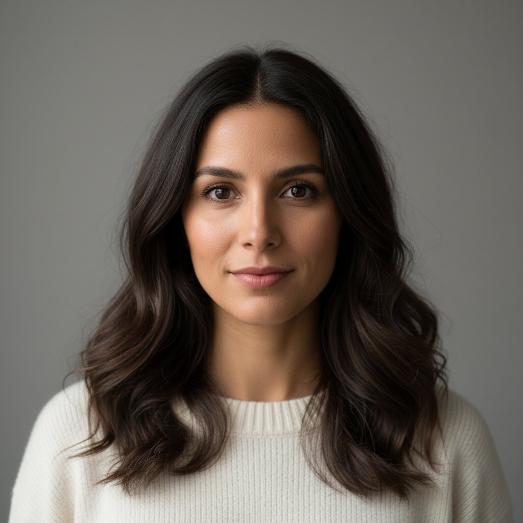 Razor-cut lob met luchtige textuur