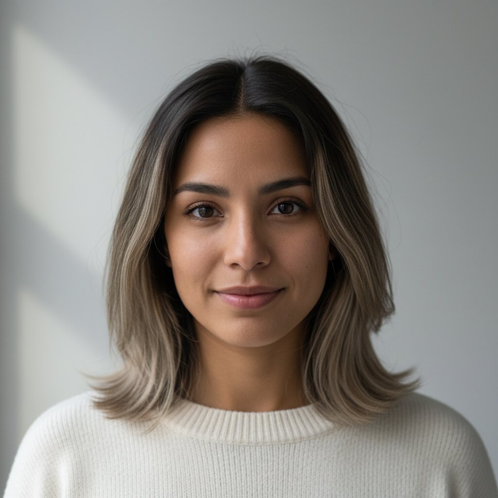 Shadow root kleurtechniek — donkere roots met lichte punten voor low-maintenance haarkleur