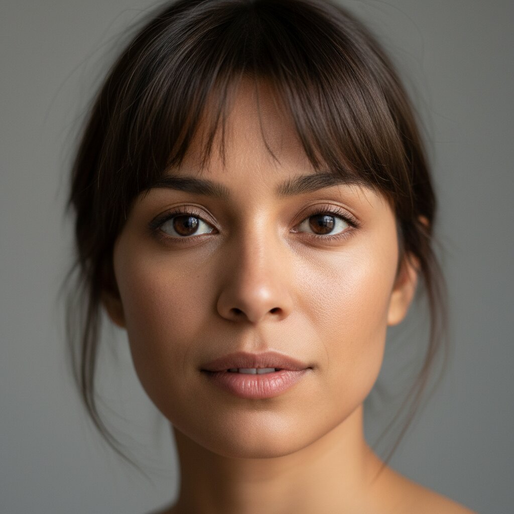 Verschillende vrouwen met curtain bangs bij verschillende gezichtsvormen