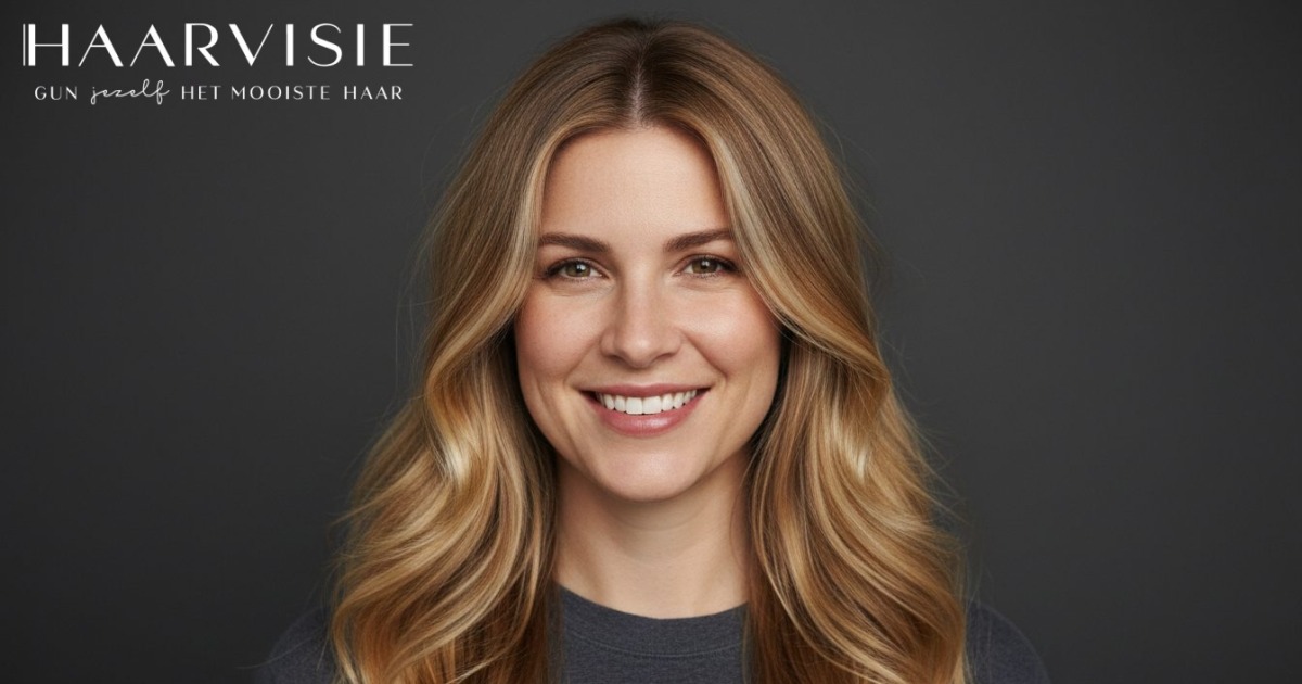Money piece highlights — warme blonde lokjes rondom het gezicht